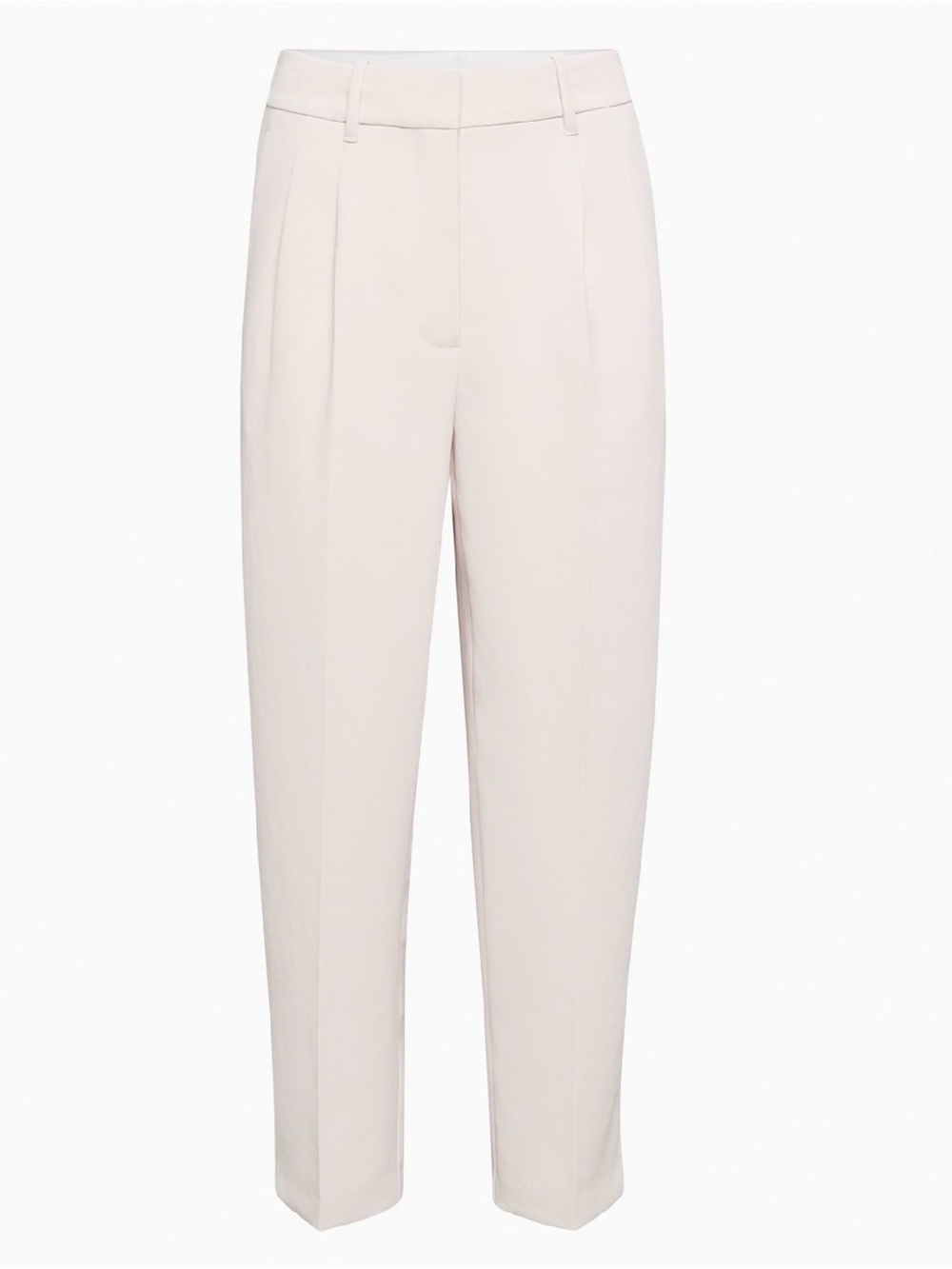 Aritzia Soft Cream Pleated High-Rise Trousers